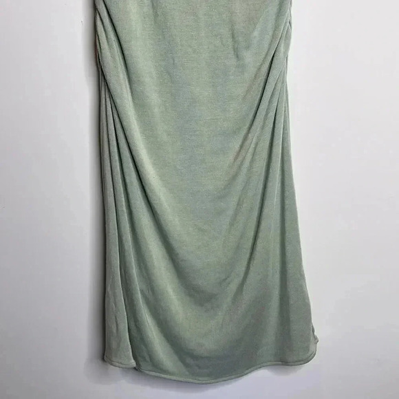 Rebecca Taylor Green Ruched TShirt Dress with lining - Picture 5 of 13